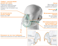 Маска для кислородной подушки, концентратора, кислородного баллона, разрешение МОЗ