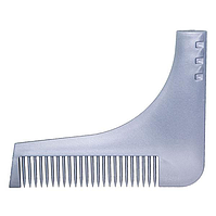 Гребінець BarberPro для моделювання бороди пластиковий сірий (902002 GRE)