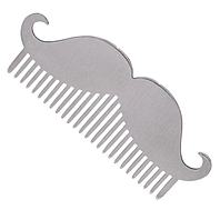 Гребінець BarberPro неіржавка сталь у формі вусів (902003)