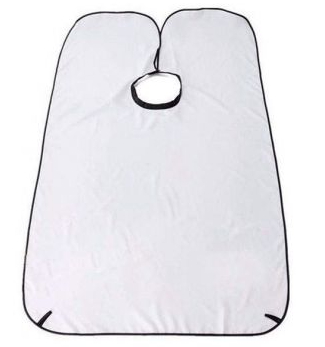 Пеньюар для стриження бороди з присосками білий BarberTools (910003 WHT)