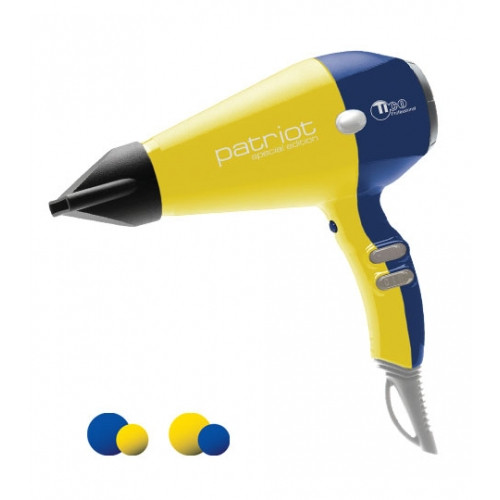 Фен для волосся з іонізацією TICO Professional Patriot Yellow-Blue