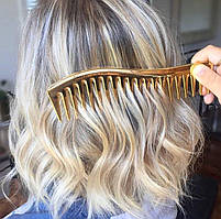 Золотистий гребінь для волосся Janeke Golden Wavy Comb