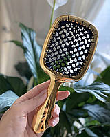 Щітка для волосся Чорно-золота Janeke Superbrush Black and Gold