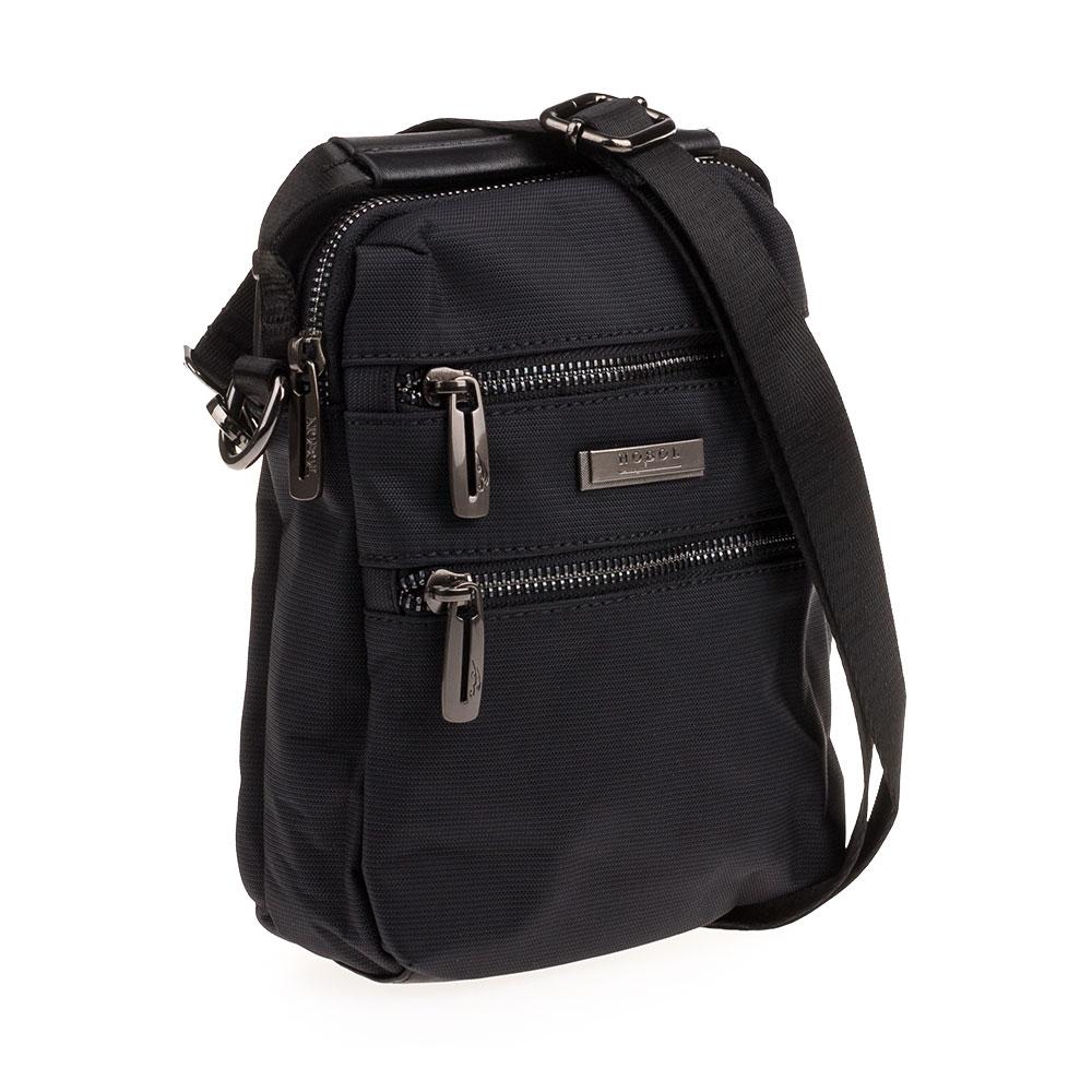 Сумка чоловіча через плече з водовідштовхувальної тканини Nobol 5126-7 чорний (fb)