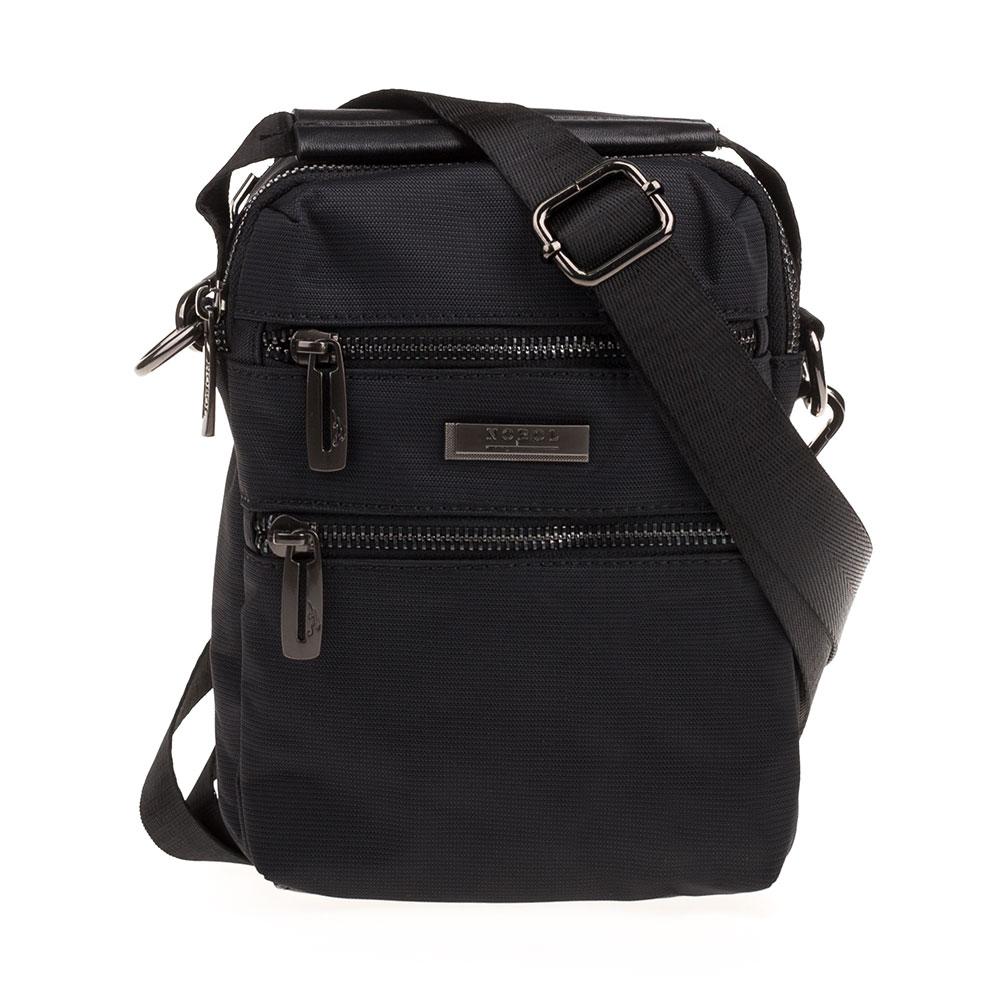 Сумка чоловіча через плече з водовідштовхувальної тканини Nobol 5126-7 чорний