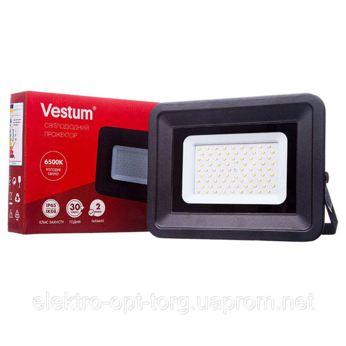 Світлодіодний прожектор Vestum 70W 6100 Лм 6500 K 185-265 V IP65 1-VS-3005