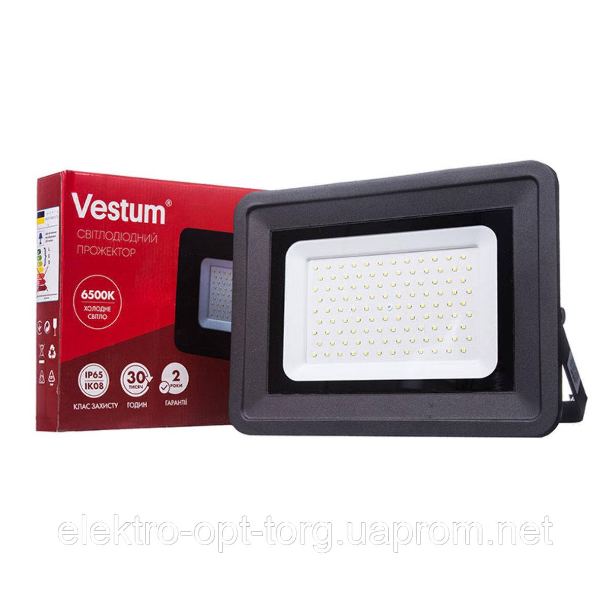Світлодіодний прожектор Vestum 100 W 8800 Лм 6500 K 185-265 V IP65 1-VS-3006