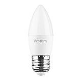 Лампа LED Vestum C37 8W 4100K 220V E27, фото 2