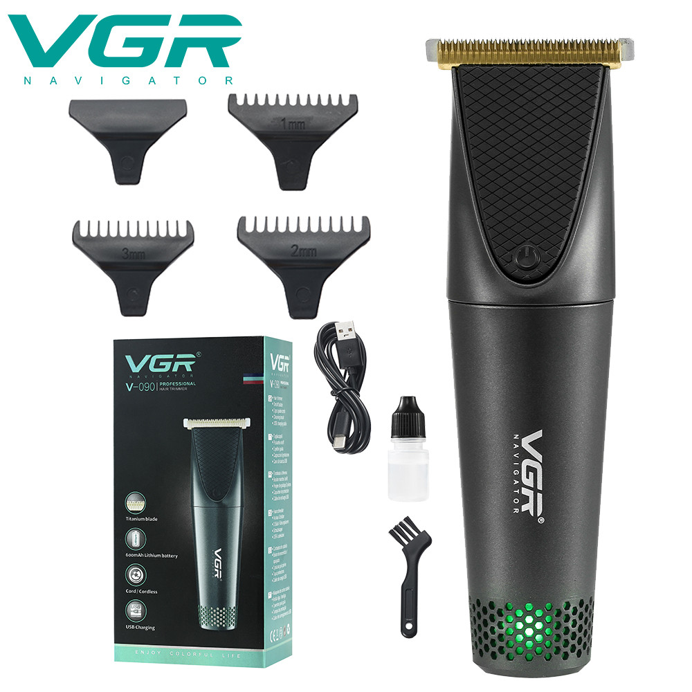 Машинка для стриження волосся VGR V090 акумуляторна Чорний (hub_tl2e)