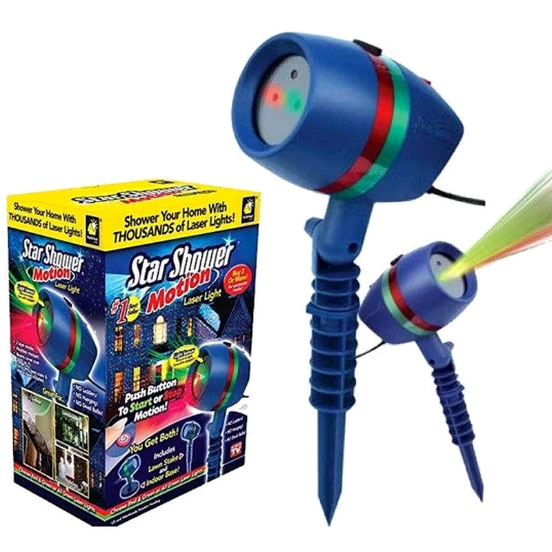 Новогодний проектор лазерный Star Shower Laser Light Уличный на фасад дома (Реальные фото) - фото 1 - id-p1284510888