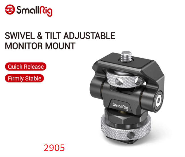Аксесуар SmallRig Swivel and Tilt Adjustable Monitor Mount with Cold Shoe Mount (2905) (2905B)