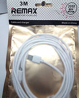 3 м. Кабель Remax MicroUSB Шнур Микро ЮСБ