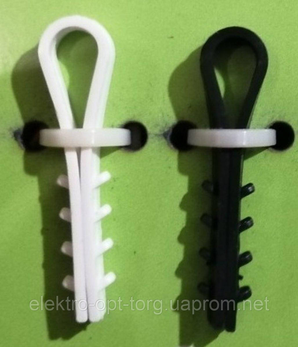 Кріплення Lectris ялинка кругле Ø12мм, 100шт біле