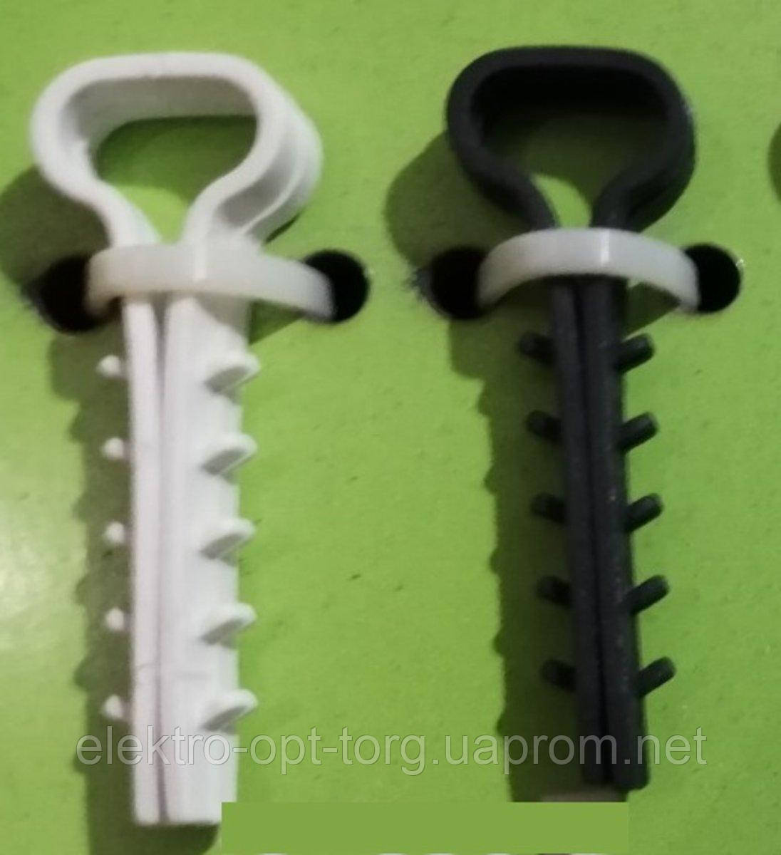 Кріплення Lectris ялинка пласке 3 (12х5мм) чорне, 100шт