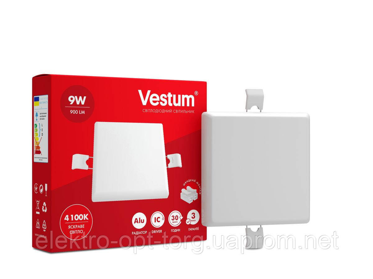 Світильник LED "без рамки" квадрат Vestum 9W 4100K