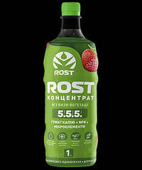 Органо-мінеральне добриво Rost (Зростання) концентрат універсальний NPK 5.5.5, 1 л,