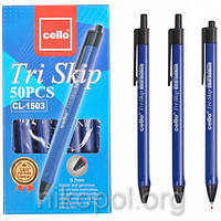 Ручка масляна Cello "Tri Skip" CL-1503 синя, автоматична