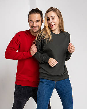 Парні Світшоти UNISEX червоний і хакі колір, фото 2