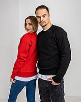 Парні Світшоти утеплені UNISEX червоний і чорний колір, фото 2