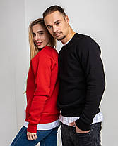 Парні Світшоти утеплені UNISEX червоний і чорний колір, фото 3
