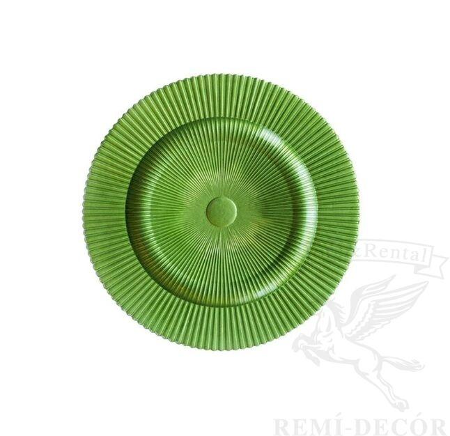 Підставна тарілка REMY-DECOR банкетна зелена для весілля банкетів заходів 33 см