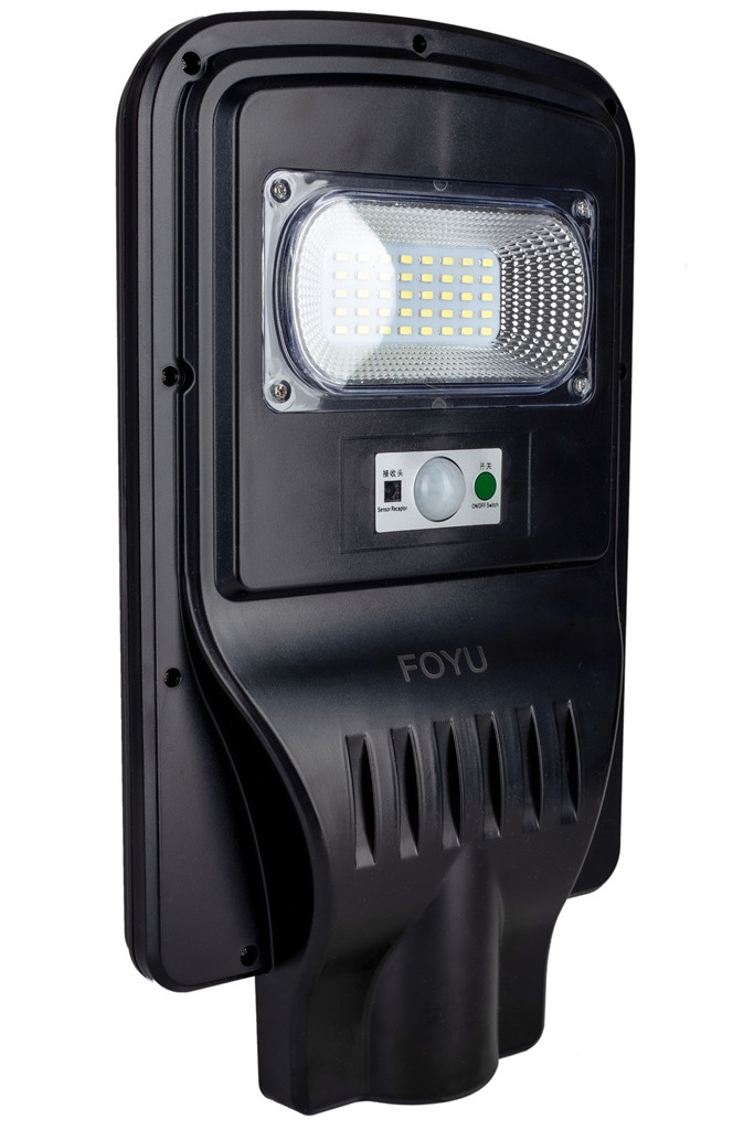 Світильник вуличний LED FOYU 30 Вт ліхтар на сонячній батареї з датчиком руху і пультом ДУ