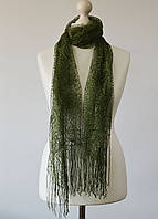 Шарф ажурний Павутинка (зелений)