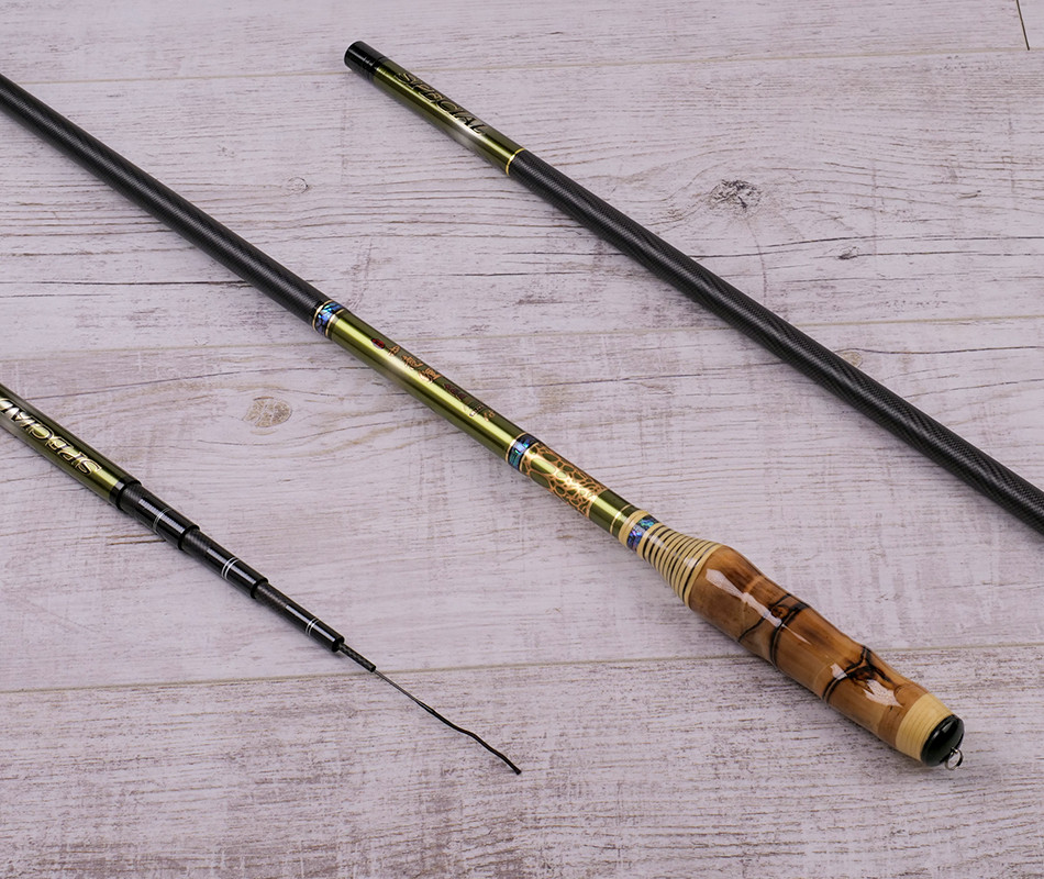 Вудлище хелабуна FanFish Elite Green, 5.4 м із бамбуковою ручкою, 190 г