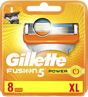 Оригинал cменные кассеты Gillette Fusion 5 Power Германия 8 штук в упаковке