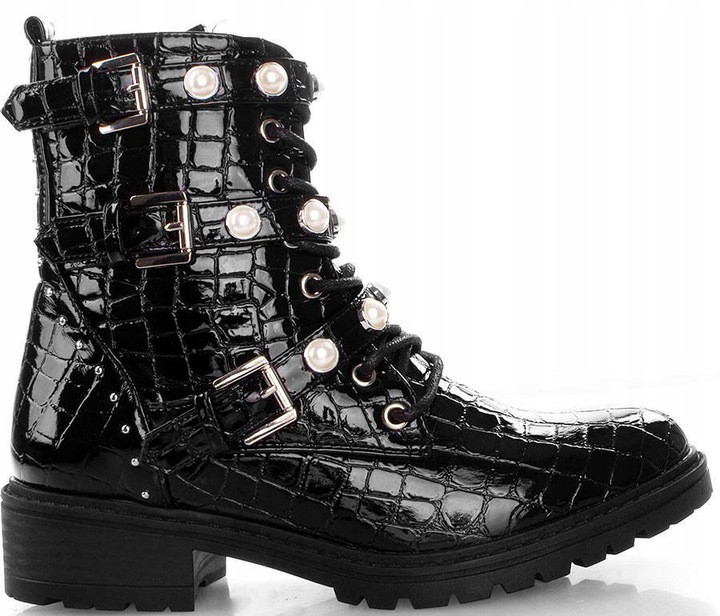 Чорні жіночі черевики Eyelet 36-41