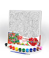 Роспись на холсте Canvas Painting Феи 31*31 см Danko toys PX-05-05 раскраска набор для детского творчества