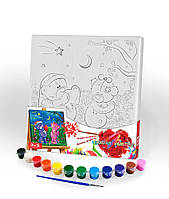 Роспись на холсте Canvas Painting Мишки Danko toys PX-05-07 раскраска 31*31 см набор для детского творчества