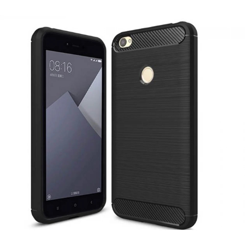 Чохол накладка для Xiaomi Redmi Note 5A Prime - TPU Carbon Fiber Case Чорний