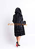 Норкова шубка з капюшоном Московка, Графіт, фото 2