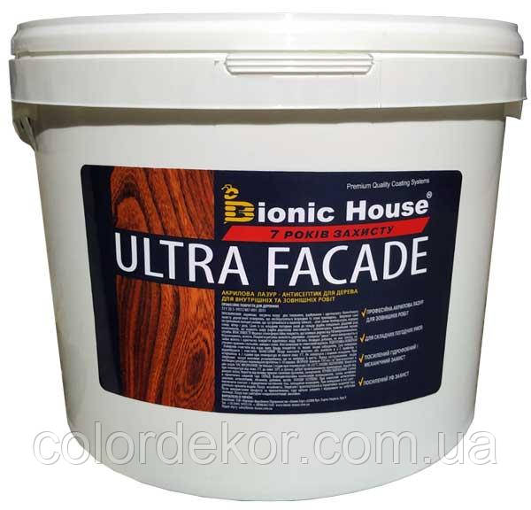 Ультрастійкий антисептик-лазур для дерева ULTRA FACADE (колюється в кольорі) 10 л