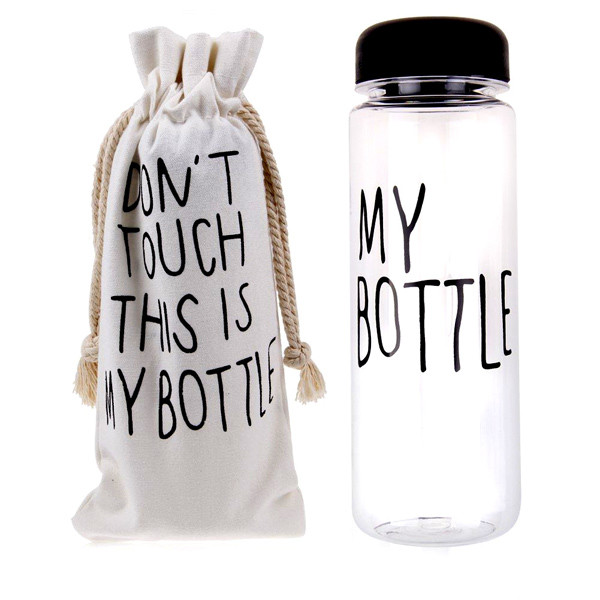 Бутылочка My Bottle с чехлом черный цвет арт. MB-001 - фото 1 - id-p614513170