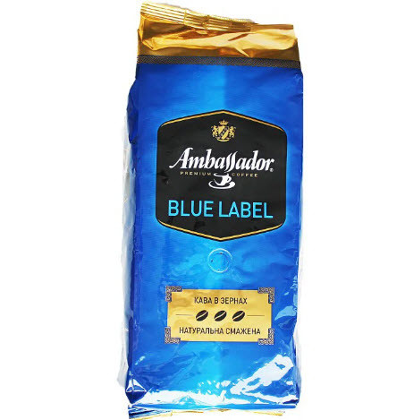 Кава Ambassador Blue Label в зернах 1000 гр, фото 1