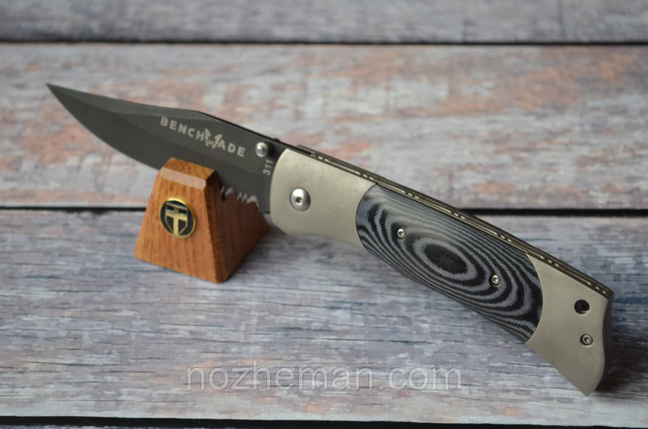 Складаний ніж Піранья, з покриттям леза black oxide