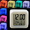 Годинник будильник Glowing Led Color Change Digital Alarm Clock LED, що переливаються багатобарвний хамелеон, кубик, фото 2