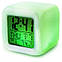 Годинник будильник Glowing Led Color Change Digital Alarm Clock LED, що переливаються багатобарвний хамелеон, кубик, фото 4