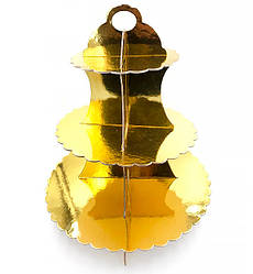 Підставка для капкейків "Gold" висота - 35 см., матеріал - картон високої якості