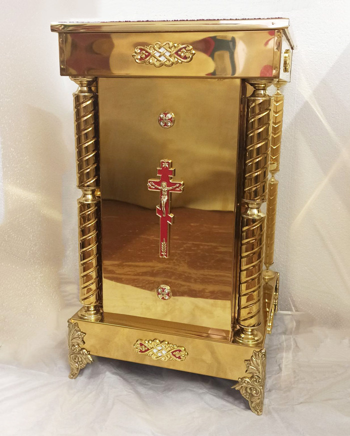 Підставка під ковчег або ливарне блюдо з булатнимі колонами 50*50*90см, фото 1