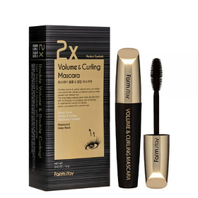 Туш для об'єму і підкручування вій Farmstay 2X Volume & Curling Mascara 12 г