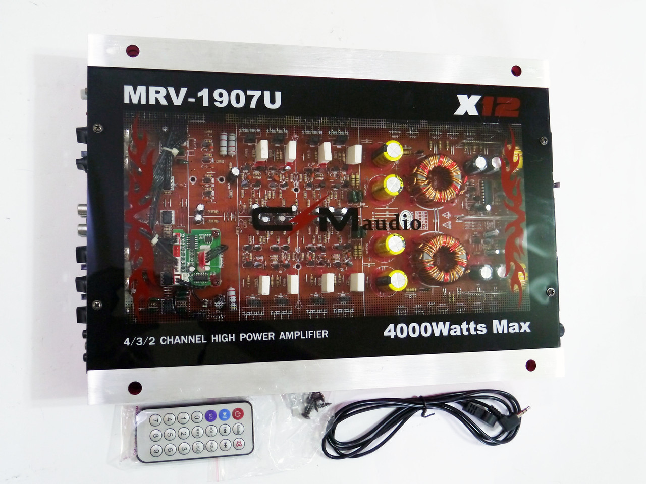 Автомобільний підсилювач звуку CMAudio MRV-1907U + USB 4000Вт 4х канальний, фото 1