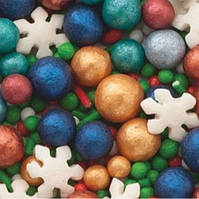 Посипка перламутровий мікс з кульками №14, (50 г)