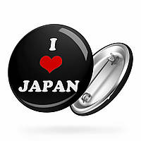 Значок Я люблю Японію | I love Japan 03