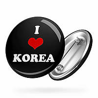 Значок Я люблю Корею | I love Korea 03