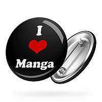 Значок Я люблю мангу | I love manga 02