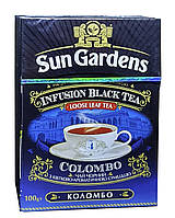 Чай Sun Gardens Kolombo чорний з зеленим з кардамоном і бергамотом 100 г (985)