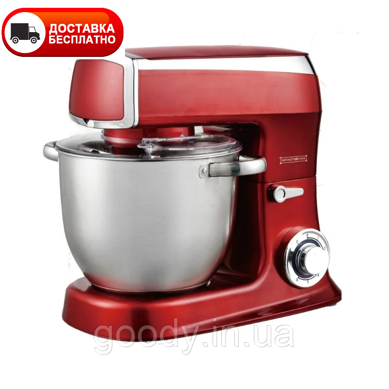 Кухонний комбайн (тістоміс) Royalty Line RL-PKM2100-RED 2100 Вт